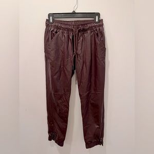 David Lerner Faux Leather Joggers